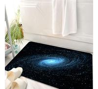 HKPOEQ Tappeto Bagno 50 x 80 cm,Tappetino in Microfibra, Tappeti Assorbente Antiscivolo,Stupende galassie a spirale nell'immenso universo, galassie a spirale allineate con l,Soffice Tappetini Doccia