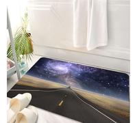 HKPOEQ Tappeto Bagno 50 x 80 cm,Tappetino in Microfibra, Tappeti Assorbente Antiscivolo,Surrealista, Autostrada che porta alla Via Lattea, Nebulosa, Cielo, Vita Mistica, Imm,Soffice Tappetini Doccia