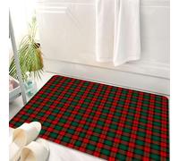 HKPOEQ Tappeto Bagno 50 x 80 cm,Tappetino in Microfibra, Tappeti Assorbente Antiscivolo,Tessuto tradizionale nnico a quadri, abiti con motivi classici e design per la decora,Soffice Tappetini Doccia