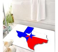 HKPOEQ Tappeto Bagno 50 x 80 cm,Tappetino in Microfibra, Tappeti Assorbente Antiscivolo,Texas Stars, Texas Mappa Panoramica Southwest Austin Houston City, Texas Colore della,Soffice Tappetini Doccia