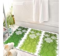 HKPOEQ Tappeto Bagno 50 x 80 cm,Tappetino in Microfibra, Tappeti Assorbente Antiscivolo,Vecchie figure antiche irlandesi vintage su nastri nei toni del verde, pizzo storico,Soffice Tappetini Doccia