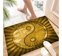 HKPOEQ Tappeto Tappetino in Microfibra, Tappeti Assorbente Antiscivolo,Lavabile Soffice Tappetini Doccia,ying yang, ying yang industriale E Dell Asia Orientale E,60x100 cm