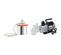 HKPWRBFG Set di camera sottovuoto da 7,4 l con pompa a 2 livelli e | Coperchio in acrilico trasparente, struttura robusta, per una degassazione efficiente