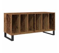 HKQWPBF Armadio per dischi in legno anticato, 100 x 38 x 48 cm, in legno | colore scuro, forma rettangolare, gambe coniche, mensole, stile moderno metà secolo, facile da pulire