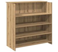 HKQWPBF Bancone in rovere Artisan, 100 x 50 x 103,5 cm, in legno | Con bancone integrato, ripiani integrati, per uffici aziendali, hall d'hotel, cliniche, saloni di bellezza