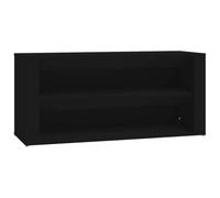 HKQWPBF Scarpiera nera, 100 x 35 x 45 cm, in legno