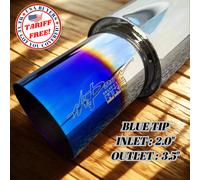 HKS HI-POWER MARMITTA SCARICO SINGOLO UNIVERSALE BLUE TIP Inlet" 2.0 Outlet...