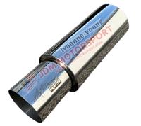 HKS HI-POWER MARMITTA SCARICO SINGOLO UNIVERSALE CROMATA Ingresso 2,5 Uscita ...