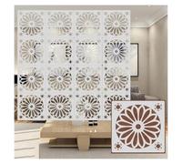 HKSDKABOP Appendere schermi di separazione delle stanze, Divisorio for Ambienti in Legno e plastica, Impermeabile, Appeso, inciso, Naturale, Varie Misure, Confezione(29x29cm,95Pcs)