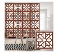 HKSDKABOP Appendere schermi di separazione delle stanze, Pannelli divisori sospesi for Ambienti, 5 mm, in Legno e plastica, Naturali, Varie Misure, Confezione da 1-100(39x39cm,16Pcs)