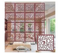 HKSDKABOP Appendere schermi di separazione delle stanze, Pannelli divisori sospesi in Legno, plastica, Impermeabili, Naturali, Varie Misure, Confezione(29x29cm,19Pcs)