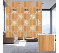 HKSDKABOP Appendere schermi di separazione delle stanze, Pannello divisorio for la Privacy sospeso in Legno e plastica, 29x29 cm, Naturale, Diverse Misure della Confezione(Natural B,7Pcs)