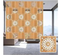 HKSDKABOP Appendere schermi di separazione delle stanze, Pannello divisorio for la Privacy sospeso in Legno e plastica, 29x29 cm, Naturale, Diverse Misure della Confezione(Natural a,9Pcs)