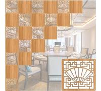 HKSDKABOP Appendere schermi di separazione delle stanze, Pannello divisorio Pieghevole for la Privacy, in Legno e plastica, Naturale, Diverse Dimensioni, 29x29 cm(Natural a,7Pcs)