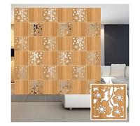 HKSDKABOP Appendere schermi di separazione delle stanze, Pannello divisorio sospeso in Legno e plastica, Spessore 5 mm, 29x29 cm, Due Colori, Diverse Misure(Natural-a,20pcs)
