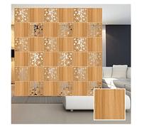 HKSDKABOP Appendere schermi di separazione delle stanze, Pannello divisorio sospeso in Legno e plastica, Spessore 5 mm, 29x29 cm, Due Colori, Diverse Misure(Natural-b,40pcs)