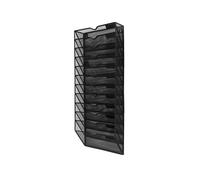 HKSDKABOP Archivio rivista di metallo, Metal A4 Wall Mounted File Mail Magazine Organizer 12 Tiers Multicolor(Silver)