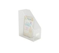 HKSDKABOP Archivio rivista di metallo, Metal Vertical File Folder Magazine Book Organizer For Desk Office Multicolor(White)