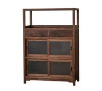 HKSDKABOP armadietto da pranzo, armadietto di legno, Credenza a buffet in legno di noce canaletto o ciliegio 90x40x130cm(B)