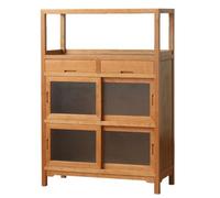 HKSDKABOP armadietto da pranzo, armadietto di legno, Credenza a buffet in legno di noce canaletto o ciliegio 90x40x130cm(A)