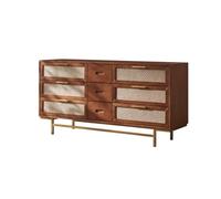 HKSDKABOP armadietto da pranzo, armadietto di legno, Credenza a buffet in legno massello, stile retrò cinese, for cucina e sala da pranzo, 157x45x81cm