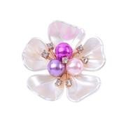 HKSDKABOP Bottoni decorativi con perle finte e strass, Bottoni a forma di cuore con fiori strass multicolori, 10 pezzi, for capelli, borsa for bouquet da sposa, artigianato fai te(Color 24)