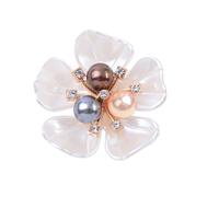 HKSDKABOP Bottoni decorativi con perle finte e strass, Bottoni a forma di cuore con fiori strass multicolori, 10 pezzi, for capelli, borsa for bouquet da sposa, artigianato fai te(Color 26)