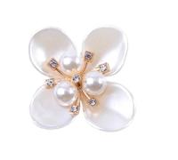 HKSDKABOP Bottoni decorativi con perle finte e strass, Bottoni a forma di cuore con fiori strass multicolori, 10 pezzi, for capelli, borsa for bouquet da sposa, artigianato fai te(Color 4)