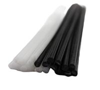 HKSDKABOP Elettrodi di plastica PP, Bacchette for saldatura in plastica POM rotonde da 4 mm, nere e bianche, 20 pezzi for la riparazione di paraurti for auto(White 10pcs)