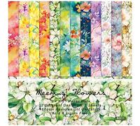 HKSDKABOP Pacchetto di Carta degli Appunti, Blocco di Carta for Scrapbooking 6x6 Pollici 48 Fogli 12 Disegni Multicolore Lato Singolo