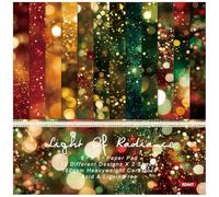 HKSDKABOP Pacchetto di Carta degli Appunti, Blocco di Carta for Scrapbooking 6x6 Pollici, Confezione da 24 Fogli Multicolore, 12 Disegni, Lato Singolo, 160 g/m²