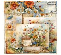 HKSDKABOP Pacchetto di Carta degli Appunti, Carta for Scrapbooking A5 Multicolore 8,3x5,7 Pollici, Confezione da 24 cartoncini monofacciali da 160 g/m²