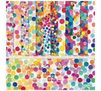 HKSDKABOP Pacchetto di Carta degli Appunti, Confezione da 24 Fogli di Carta for Scrapbooking, 15x15 cm, monofacciale, Multicolore