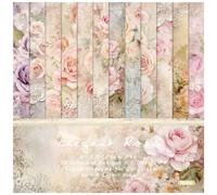 HKSDKABOP Pacchetto di Carta degli Appunti, Confezione da 24 Fogli di Carta for Scrapbooking 6x6 Pollici 160 g/m² monofaccia Multicolore for Biglietti d'auguri