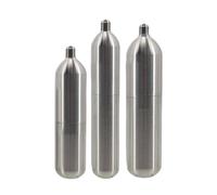 HKSDKABOP Ricarica di CO2, Bombola di Ossigeno Ricaricabile in Acciaio Inossidabile ad Alta Pressione 3/8-24UNF 24 g 33 g 45 g Argento(45g Cartridge Set)