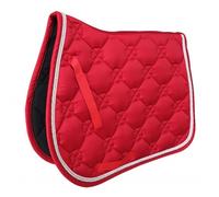 HKSDKABOP Sede equestre, Sottosella da dressage, traspirante, in cotone spesso, elastico, con doppia corda a rullo, for attrezzatura equina for la schiena del cavallo(Red)