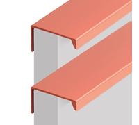 HKSDKABOP tirare la maniglia nascosta sul bordo del dito, Maniglia a scomparsa in lega di alluminio for porta e cassetto dell'armadio, 80-1000 mm, multicolore, confezione da 2(Orange,Length 300mm)