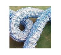 HKSDKABOP Tubi di drenaggio Perforati a Terra Perforati, Tubo di Scarico Francese for infiltrazione Morbida da 4 Pollici, Blu, Diverse Misure(9m/29.5ft)