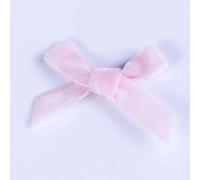 HKSDKABOP Un Nastro di Velluto Morbido, Fai da Te Fatto a Mano Accessori Decorativi Nastro Piccolo Fiocco Costume calzino Fiocco Fisso Nastro di Velluto Fiocco(Light Pink,3 PCS)