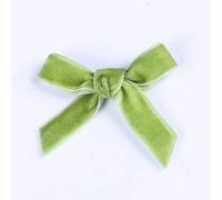 HKSDKABOP Un Nastro di Velluto Morbido, Fai da Te Fatto a Mano Accessori Decorativi Nastro Piccolo Fiocco Costume calzino Fiocco Fisso Nastro di Velluto Fiocco(Leaf Green,3 PCS)