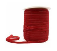 HKSDKABOP Un Nastro di Velluto Morbido, Nastro giallastro monofacciale 6/10/25/38 mm, Nastro di Velluto Rosso Viola Rosa Fatto a Mano, Nastro Decorativo for Matrimonio 3/5 Iarde(Red,38mm x 3yards)
