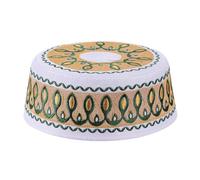 HKSICHENGKEJI Cappello da preghiera musulmana Kufi da uomo Islam teschio ricamo berretto berretto berretto arabo omanita turco preghiera copricapo regalo Eid, Colore zenzero, Taglia unica