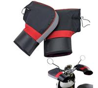 HKSICHENGKEJIUK Guanti da manubrio antivento impermeabili, universali per moto, scooter, bici, uomo e donna, nero