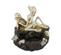 HKSICHENGKEJIUK Posacenere Cranio Teschio Resina Bianca Halloween Gotico Decorazione