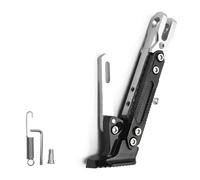 HKSOPC Cavalletto Laterale Moto Regolabile in Altezza per Ducati Monster S2R 2005-2011 2012 2013 2014 2015, Cavalletto Laterale in Lega di Alluminio con Base Antiscivolo Allargata,C Silver