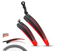 HKSOPC Parafango Bici Set per Pinarello Treviso 2018, Parafango Bici Regolabile Bicicletta Mudguard, 20-26 Pollici Copertura Completa Parafango Bici Posteriore e Anteriore,C Red