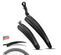 HKSOPC Parafango Bici Set per Raleigh Willard 2017, Parafango Bici Regolabile Bicicletta Mudguard, 20-26 Pollici Copertura Completa Parafango Bici Posteriore e Anteriore,A Black