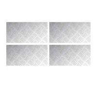 HKTMGDNG Gradini per scale in alluminio scanalato, 4 pezzi, argento, 40 x | Protezione antiscivolo per gradini in metallo per scale e giardino. Paraspigoli facili da pulire per un passo sicuro.
