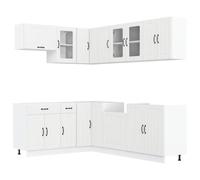 HKTMGDNG Lucca - Set di 11 mobili da cucina da incasso in legno | Cucina modulare con pensili e mobili inferiori per un utilizzo ottimale dello spazio nella cucina moderna.