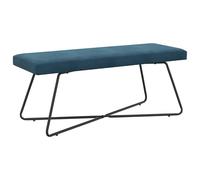 HKTMGDNG Panca imbottita in velluto blu, 110 x 40 x 45 cm, per corridoio | Morbida imbottitura con robusto supporto per le gambe crociate. Elegante aggiunta per camera da letto